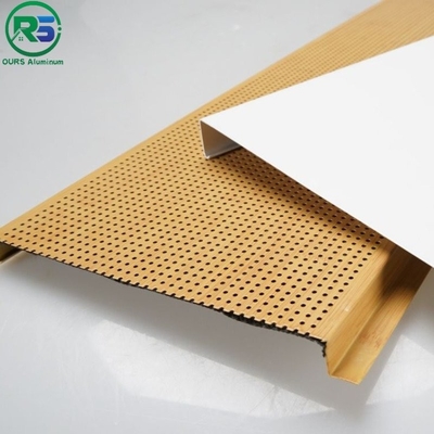 Perforated Aluminium Strip Ceiling Dustproof White Powder Coating