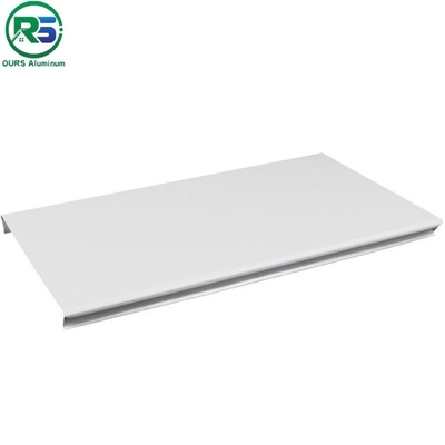 Unperforated Drop Aluminum Strip Ceiling White Powder Coating G Shaped