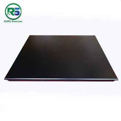 Black Suspended Metal Ceiling Tiles Pvdf Coating 600mm*1200mm