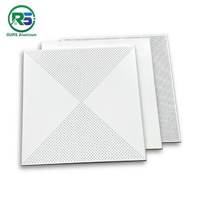 Decorative Suspended Clip In Metal Ceiling Tiles Waterproof Acoustic 600mm*600mm