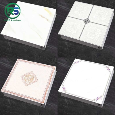 Customied Fireproof Clip In Metal Ceiling TIles Classic Aluminum Design 19mm 25mm Height