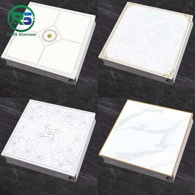 Moisture Proof Artistic Clip In Metal Ceiling Tiles Aluminum 300*300mm For Kitchen Or Washroom