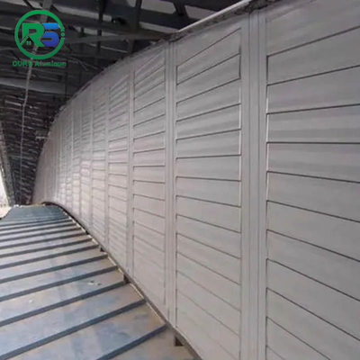 Automatic White Aluminum Sun Shade System Oval Elliptic For Large Span Steel Structure