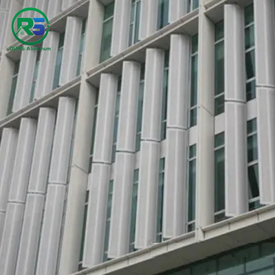 Vertical Aluminum Sun Shade System Sun Blocking Panel PPG Aluminium Profile Shutters