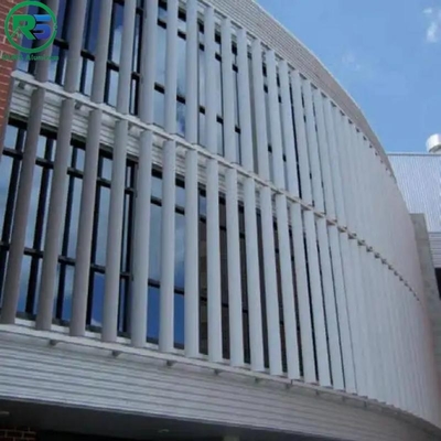 Vertical Aluminum Sun Shade System Sun Blocking Panel PPG Aluminium Profile Shutters