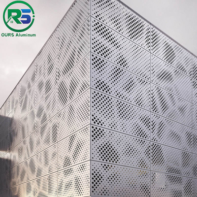Commercial Aluminum Art Deco Wall Panels Perforated Metal Cladding Facade