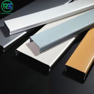 White Suspended Aluminium Strip Ceiling Interior Decoration 100mm 150mm 200mm 300mm
