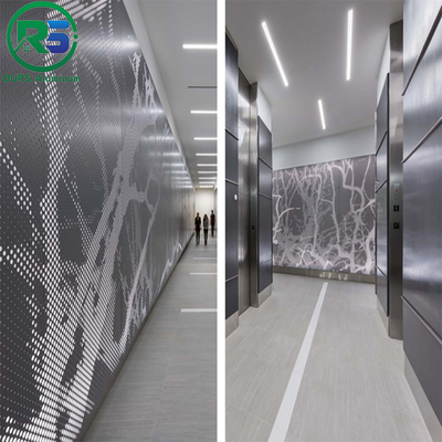 Commercial Aluminum Art Deco Wall Panels Perforated Metal Cladding Facade